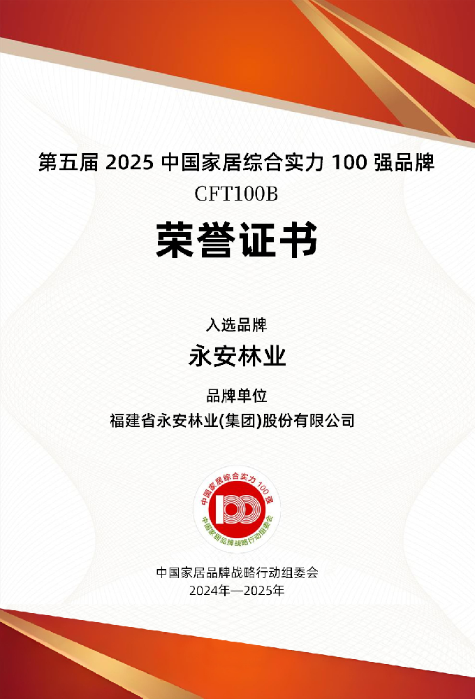 2025中国家居综合实力100强品牌